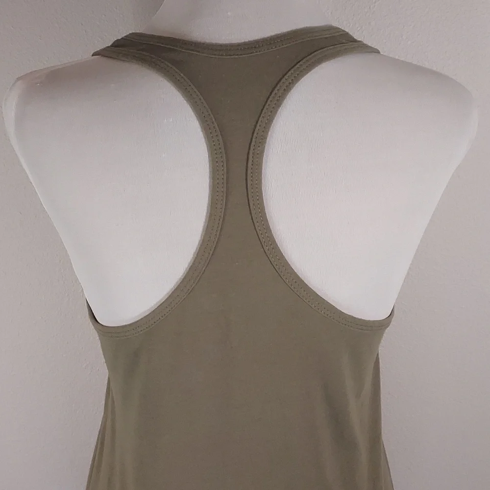 Oakley Olive Green Racerback Graphic Print Logo Athletic Tank Top Size XS - Picture 6 of 8